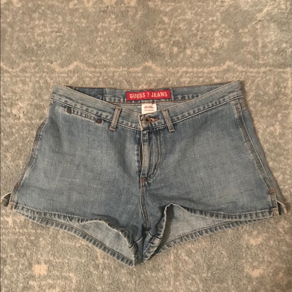 Guess jean shorts with no back pocket